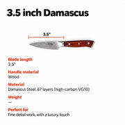 Damascus Steel Paring Knife — product image 2