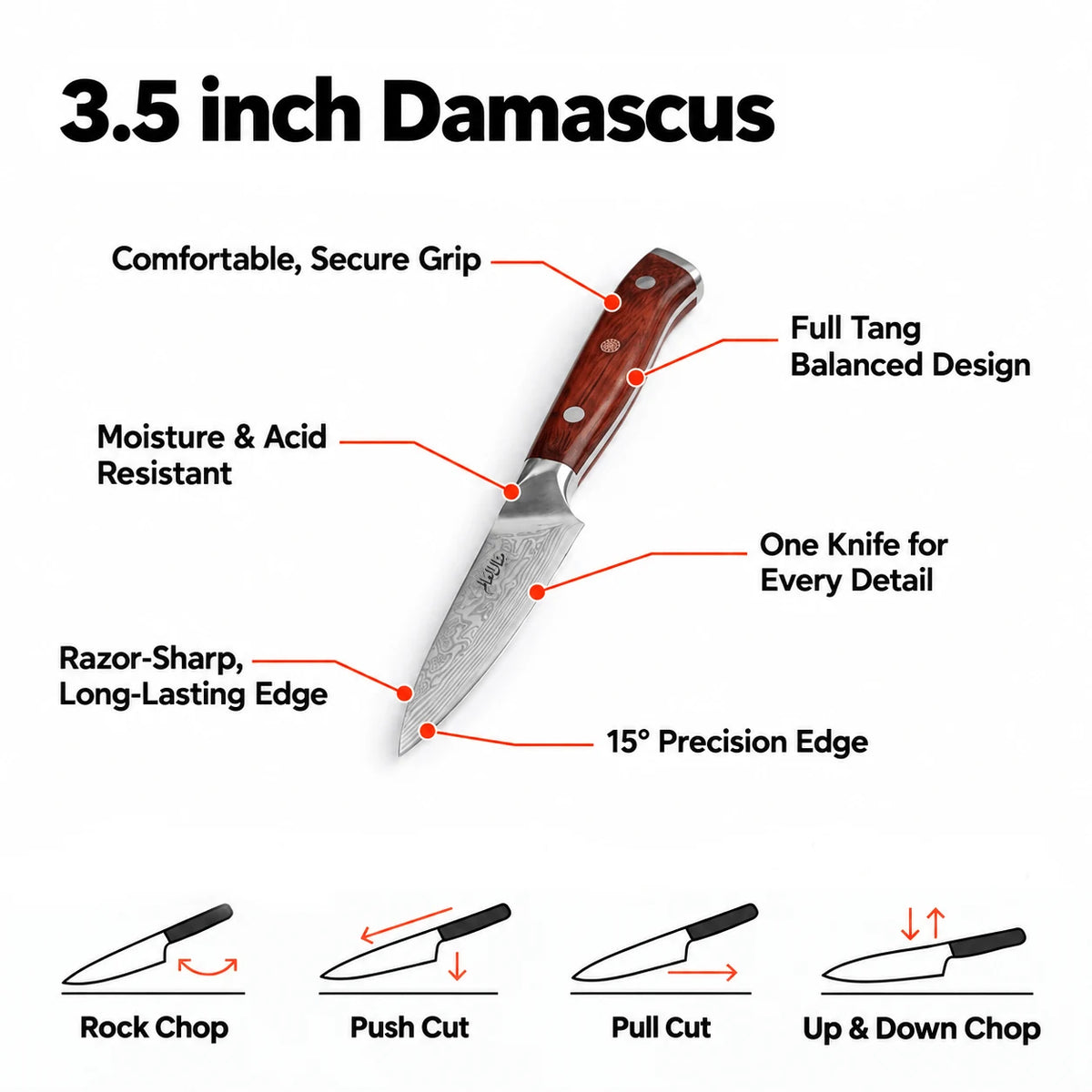 Damascus Steel Paring Knife — product image 4