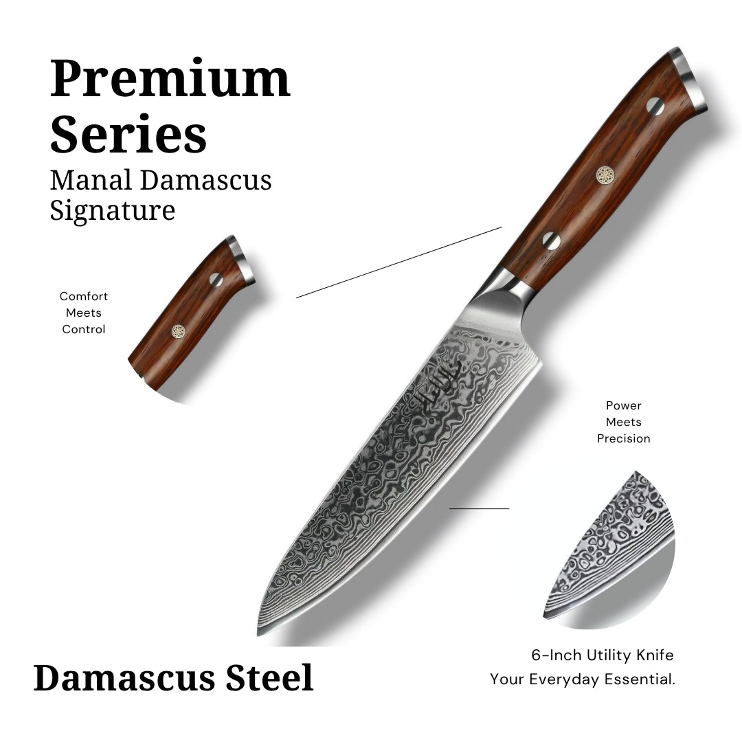 5 Inch Manal Damascus Signature