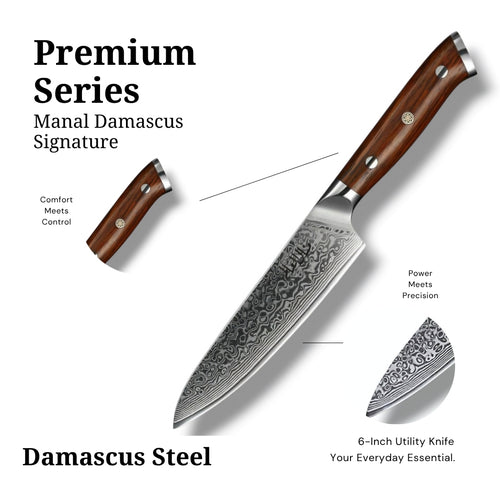 5 Inch Manal Damascus Signature