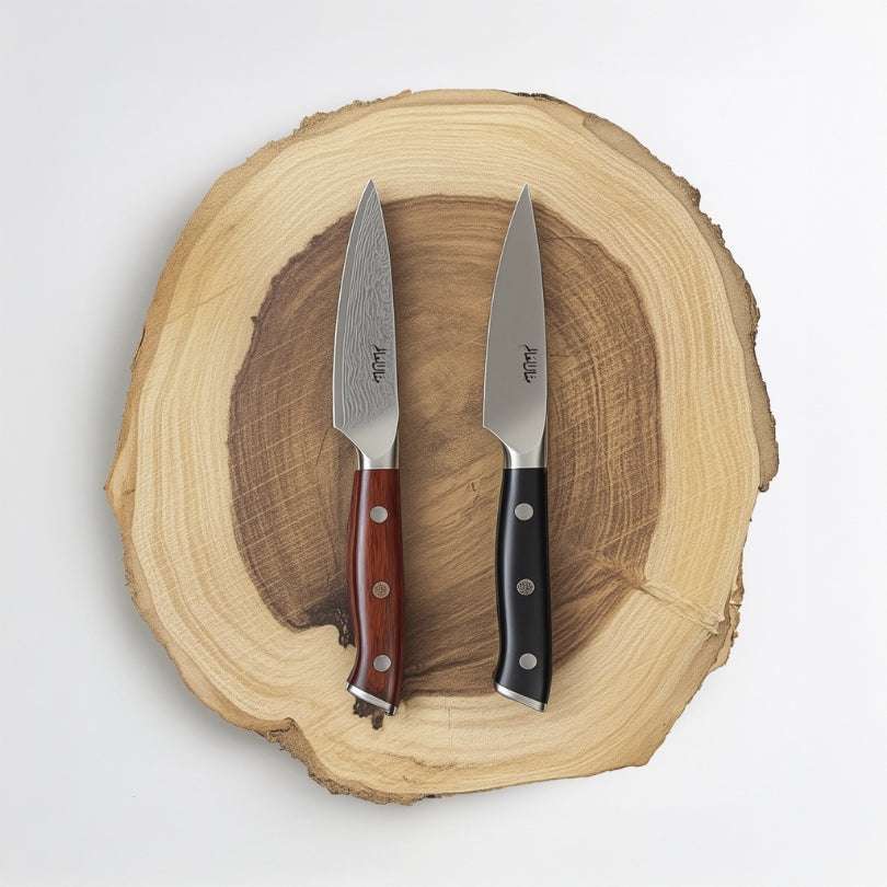 German & Damascus Paring Knife Set (Set of 2 -3.5 inch) — product view 2 | Manal AlAlem Kitchenware