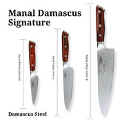 Damascus Steel Set3 — product view 4 | Manal AlAlem Kitchenware