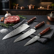 Damascus Steel Set3 — product view 1 | Manal AlAlem Kitchenware